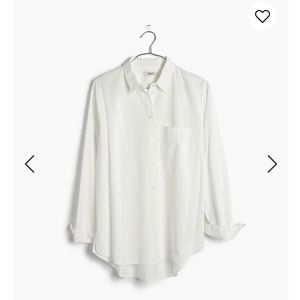 Madewell Drapey Oversized Boyshirt in Size L